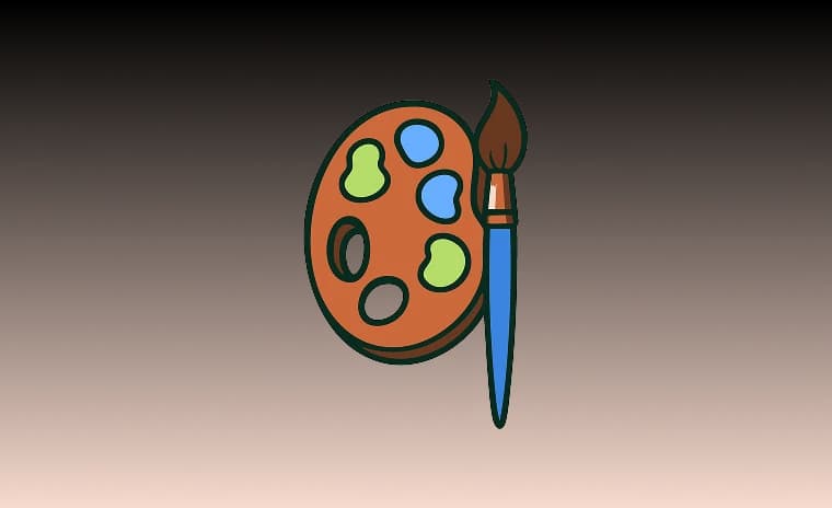 paint brush & pallet icon