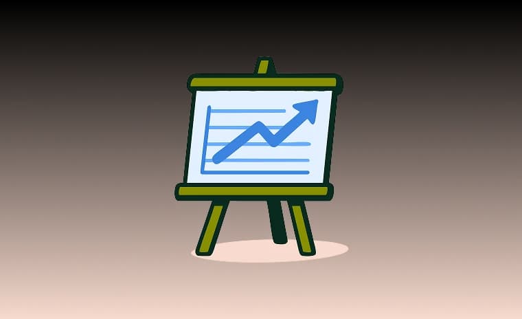 graph with upward trend icon