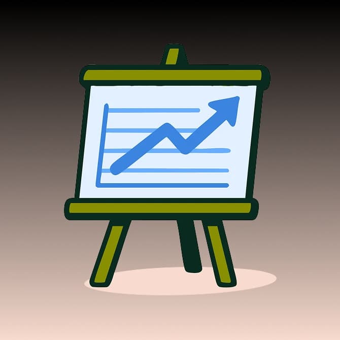 graph with upward curve icon